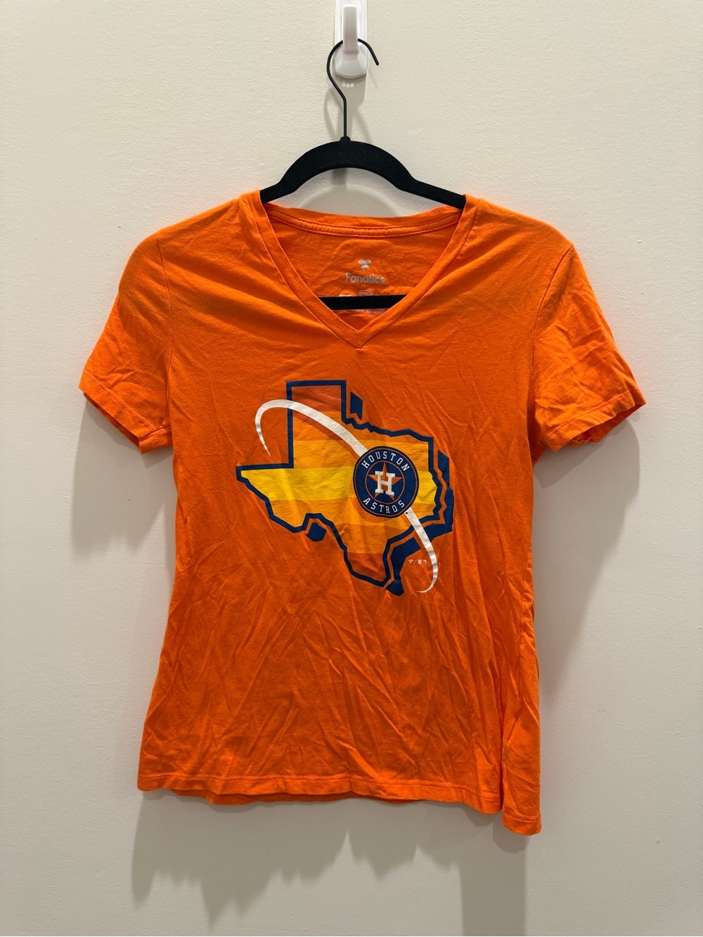 Houston Astros Fanatics Women’s Orange V-Neck T-Shirt - Small